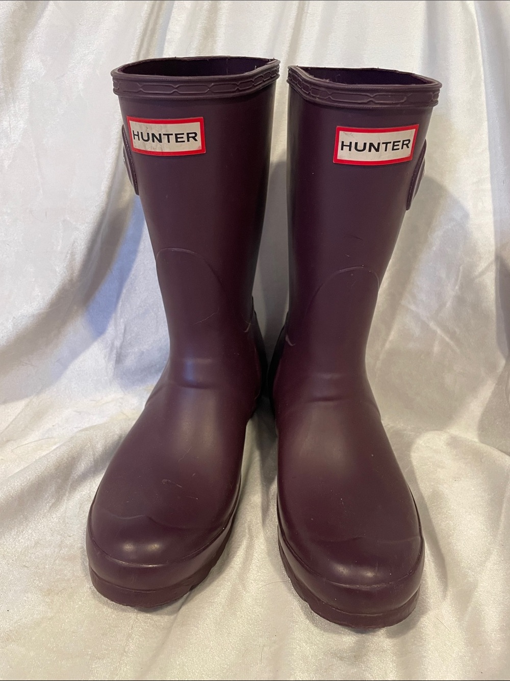 Hunter Women’s Short Original Rain Boots in Burgundy Sz 6